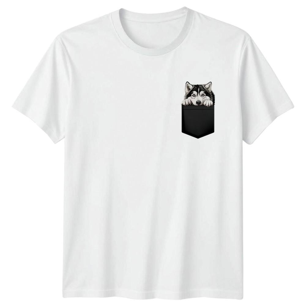 Husky Dog Pocket Animals Unisexs TShirt Unisexs Tee Graphic Unisex Top S