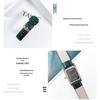 Retro Roman Numerals Quartz Women's Watch with Bamboo Link Leather Strap