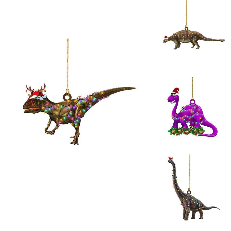 Świąteczna zawieszka dinozaur 2023 do dekoracji świątecznego drzewka i jako prezent na imprezę