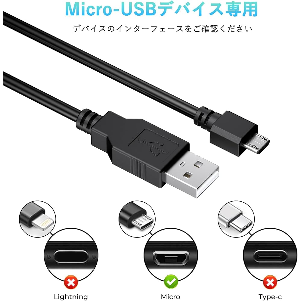 PS4 Controller Charging Cable 1.8M Micro USB Fast Charging Fast Data Transfer Compatible with Xbo...