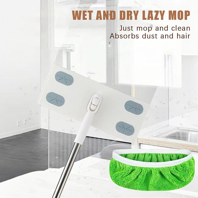 2Pcs Reusable Mop Pads With High Water Absorption And Ultra-Fine Fiber Cleaning Pads That Can Firmly Adhere To Most Standard Mop
