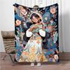 Beauty and The Beast Snow White Flannel Blanket Soft Warm Throw Blanket Blanket For Sofa Office Bed Office Camping Travelling