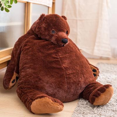 55CM Internet Celebrity Hugs Big Brown Bear Plush Toy Comforting Pillow Infant Sleeping Rag Doll Soft Cuddly Stuffed Animal