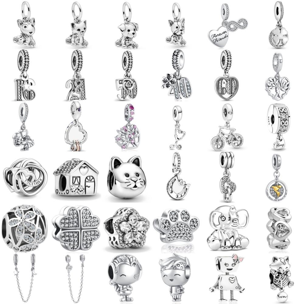 Copper,Dog,Cat, Boy And Girl, Digital Bead Pendant Suitable For European Original Bracelet Diy Exquisite Jewelry