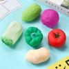 Vinyl Fruit Squeeze Toys Baby Sensory Water Play Fake Fruit Vegetable Squeaky Sensory Stimulation BPA-free Interactive Bathing Toy Kit