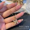 **Lively Women's Necklace: Titanium Steel & Gold-Plated Copper Clavicle Chain**