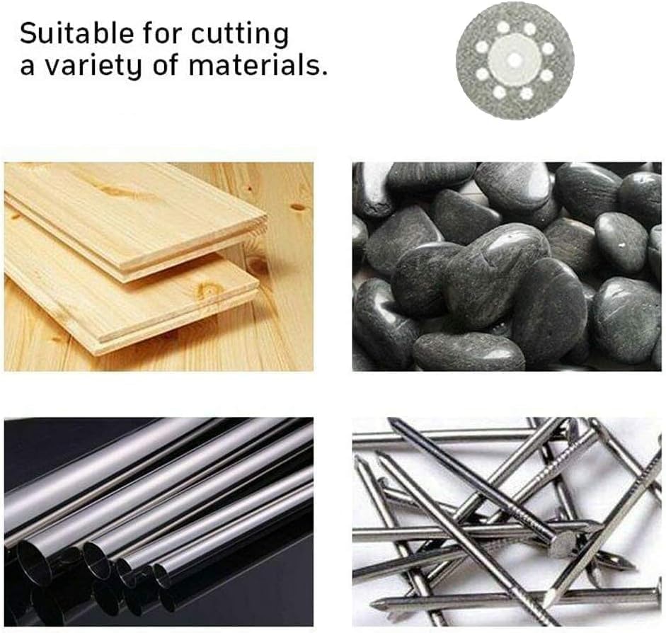 10/30 pcs of 22mm diamond cutting discs with grinding wheel shafts, for cutting plastic wood and metal,for electric rotary tools