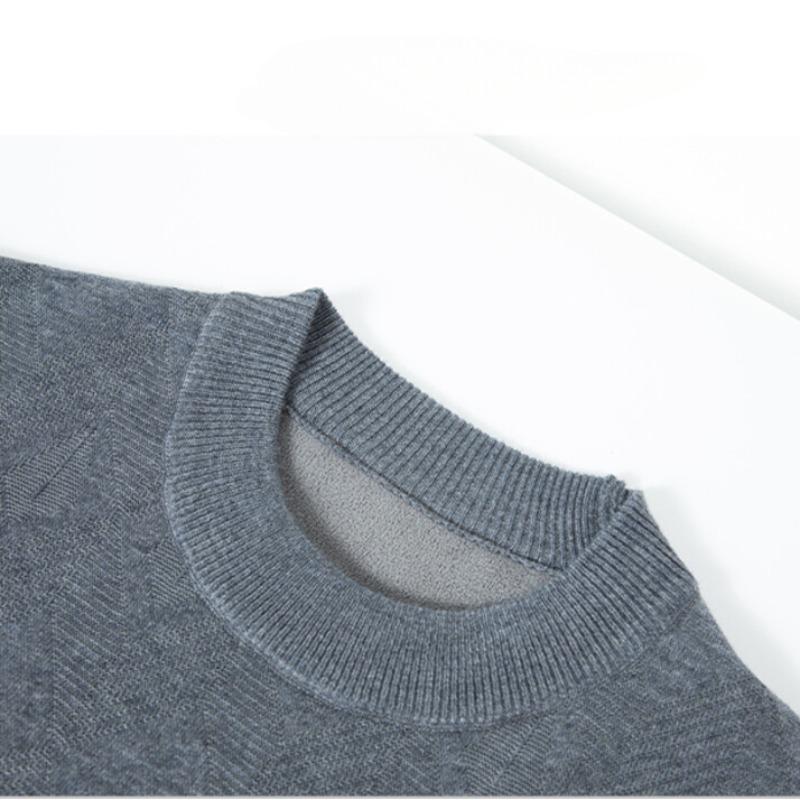 Herbst- und Winterpullover für Herren, schmal geschnitten, langärmelig, gestricktes Bodenhemd, lässiger Innenstrickpullover, Herrenbekleidung