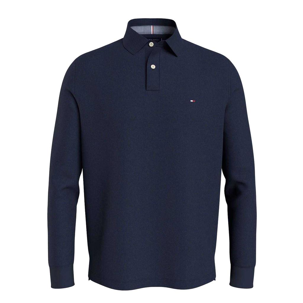 Tommy Hilfiger Mens Logo Long-Sleeved Polo Shirt