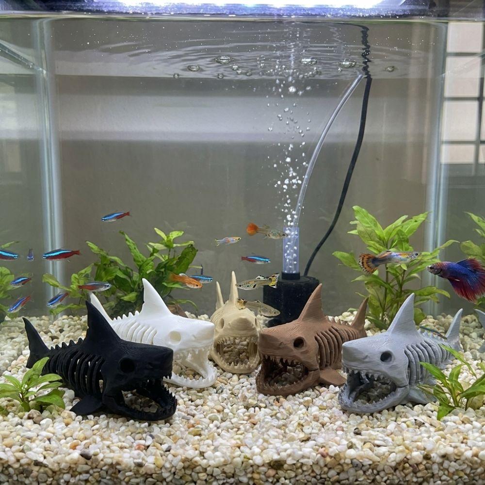 Realistisch Haaienskelet Schuilhuis Huis Ongeverfd Aquarium Ondergrondse Grot Aquarium