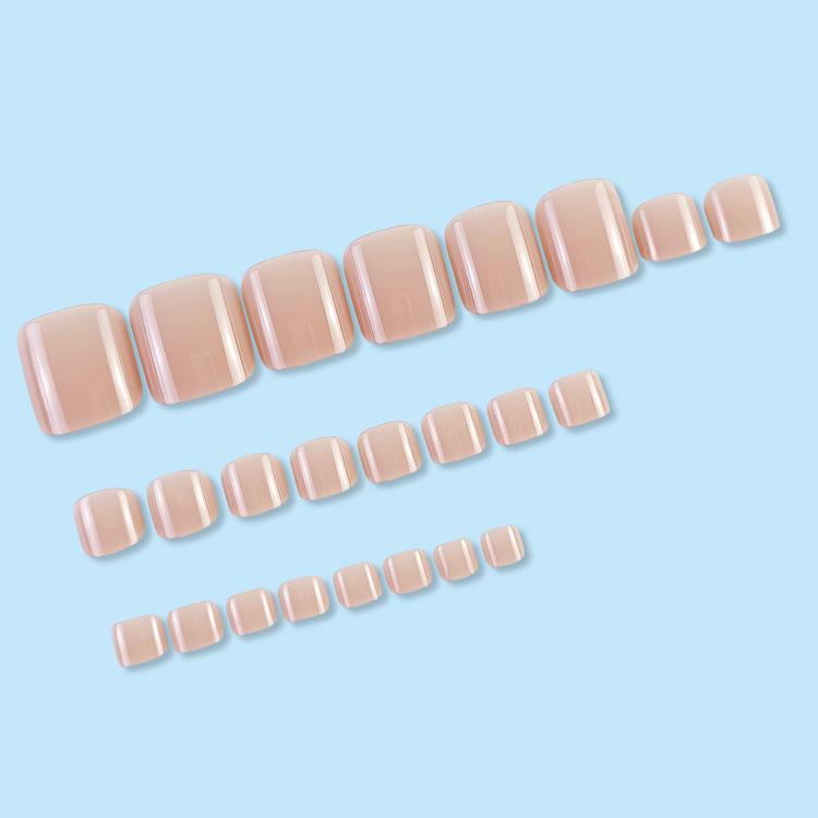 Translucent Pink Skin-Brightening Nail Art Stickers for Toes