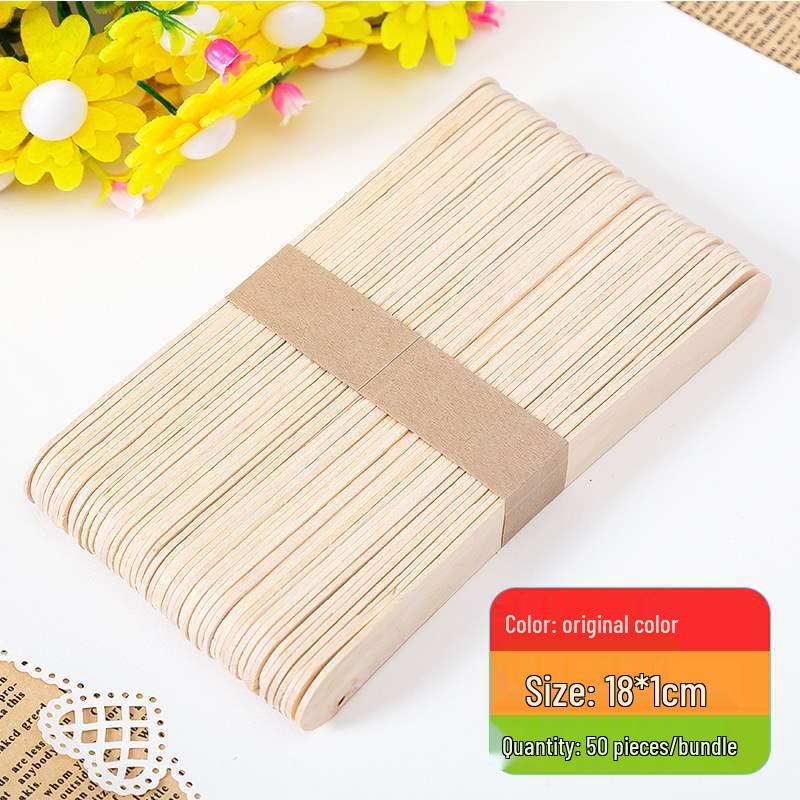 Bagged Natural Color Popsicle Sticks: Colorful Wooden Ice Pop Sticks for DIY Handmade Building Block Toys