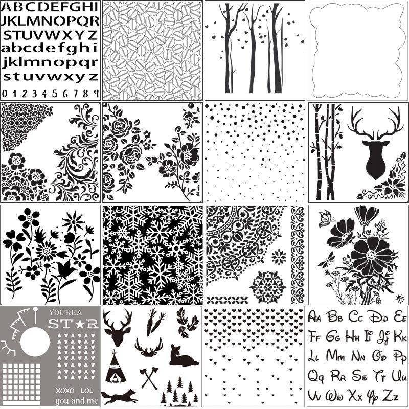 2pcs Pre-tracing Lace Ruler Spray Masking Drawing Masking Hollow Template Spray Pattern