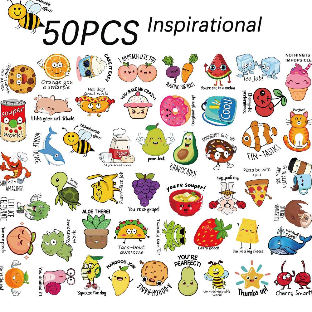 Animals Pattern Motivational Sticker Kids Toy Decals Hand Account Decoration Reward Stickers