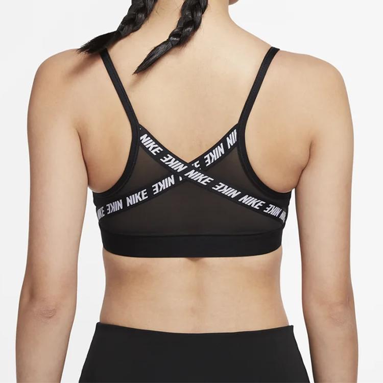 Nike Indy Logo Low Impact Letter Back Sports Bra Women Sports Bra Black CJ0560-010
