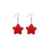 Korean Stereo Cartoon Candy Color Resin Star Dangle Earrings for Women Students Cute Creative Earrings Jewellery Accessory Gifts