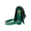 Gucci Horsebit 1955 Vintage Gold Buckle Color-Blocked Trim Leather Saddle Bag Small Women Saddle Bag Green Bright-Green 602204-1DBAG-3780