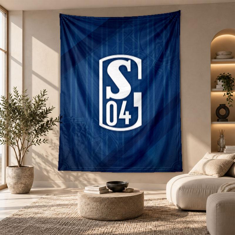 Dekoratives Wandbild, Wandkunst mit Schalke 04 Aufdruck, Leichte Wanddekoration für Schlafzimmer-Hintergrund