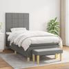 Exclusive House - Slatted Bed Base with Mattress Dark Grey 80x200 Cm Fabric