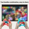 2Pcs Game Steering Wheels Comfortable Grip Plug Play Accurate Fit Realistic Gaming Experience Double Against Gamepad Steering Wheels for Switch OLED