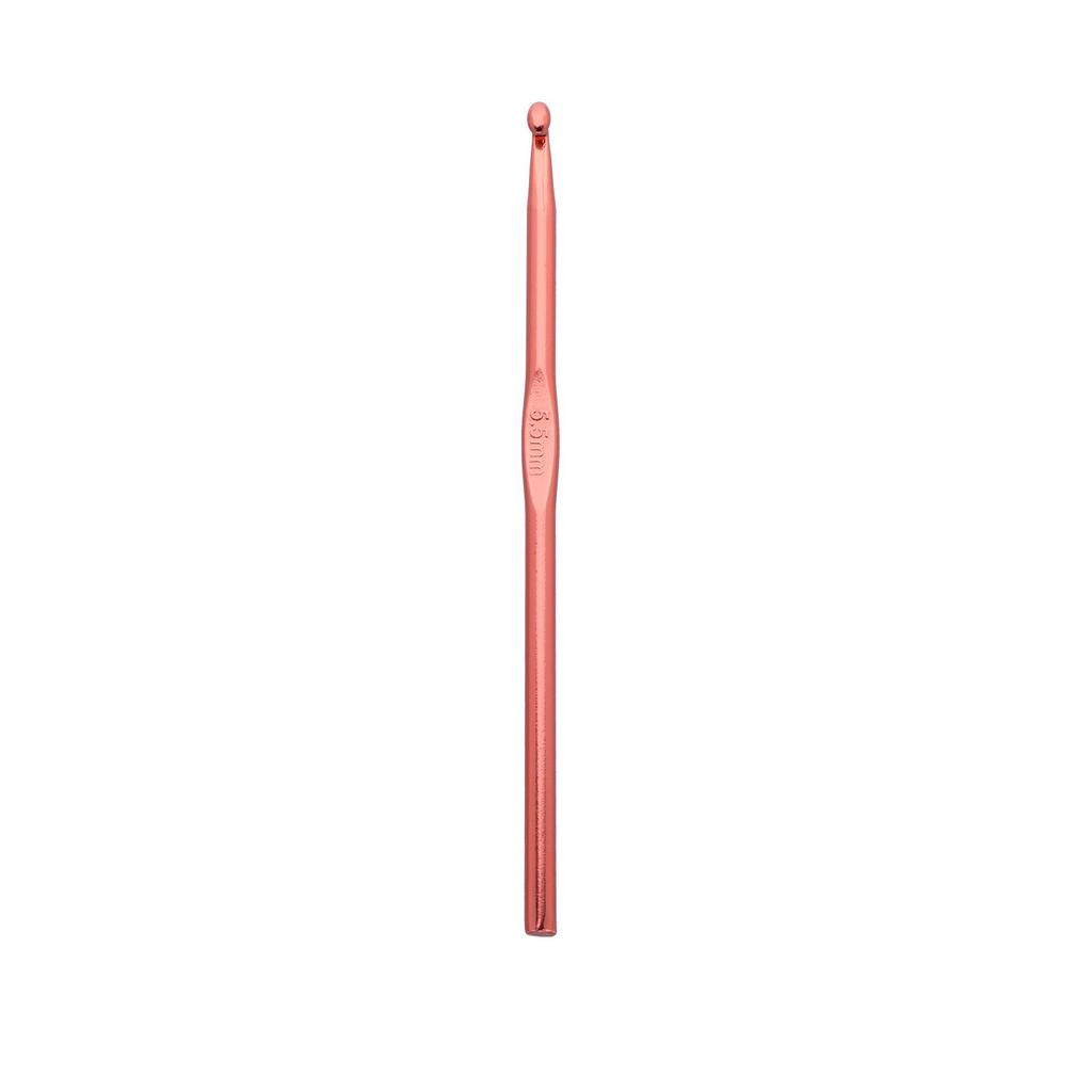 Colored Anodized Aluminum Crochet Hook Set: Handmade Metal Knitting Tools for DIY Yarn Projects