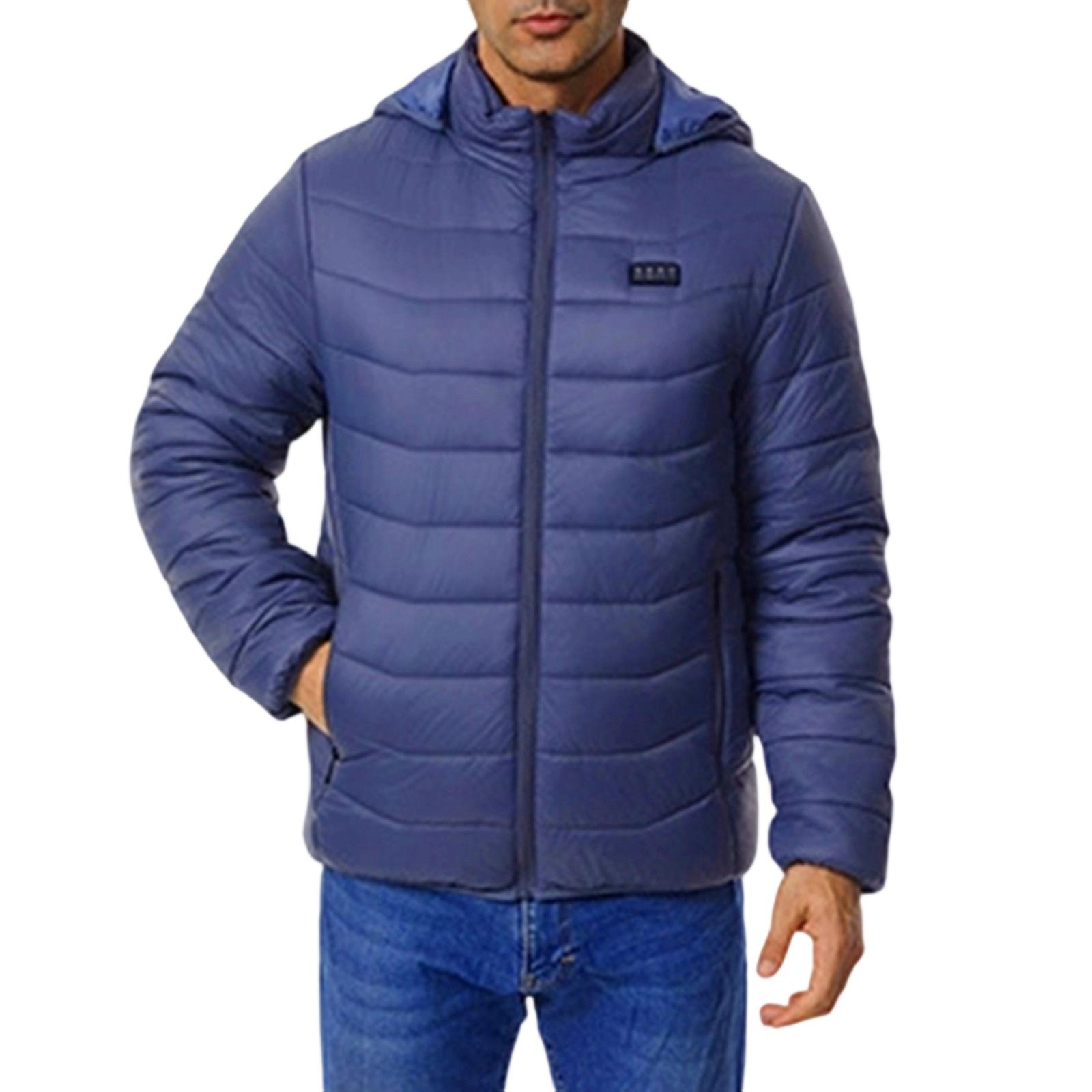 

Men s Four Constant Temperature Intelligent Fever Hooded Hood Cotton-padded Jacket Coat XL