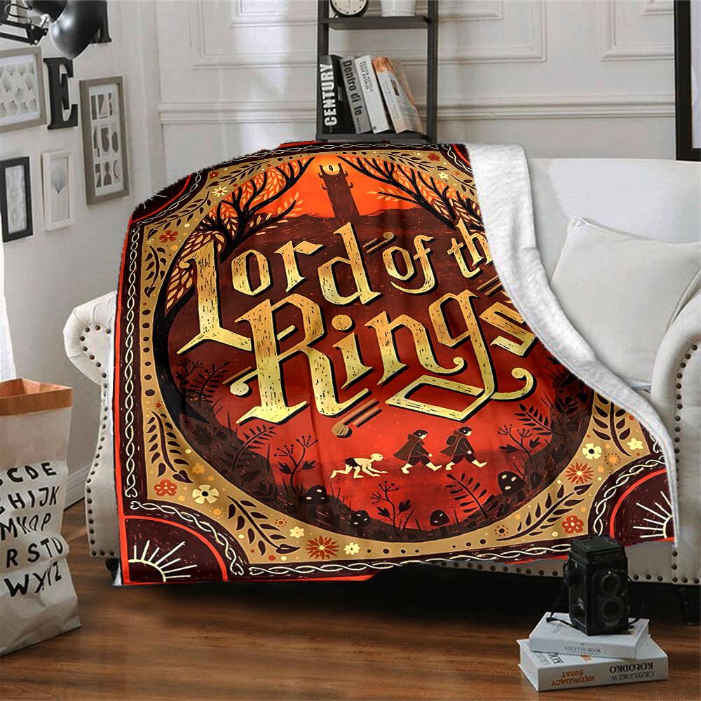 1pc Lord of the Rings Blanket Lightweight Flannel Throw For Sofa, Bed, Travel, Camping, Livingroom, Office, Couch, Chair, And Bed