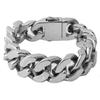 Fashion Gifts Men's Wide Heavy 153g Cuban Curb Chain High Quality Stainless Steel Bracelet 21.5cm 20mm Classic Clasp