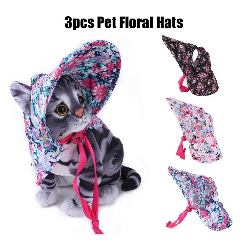 

Comfortable Cute Playful Cat/Dog Retro Dress Up Hat Sun Hat Pet Floral Hat