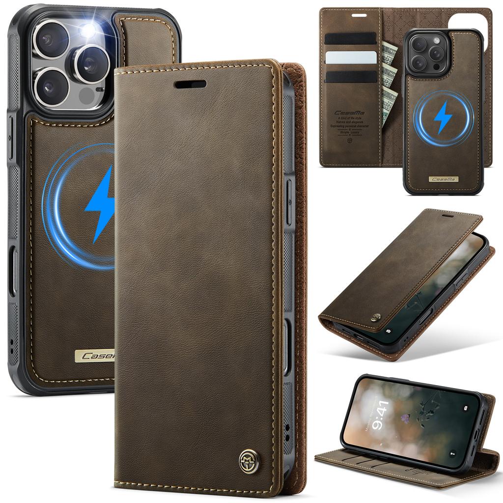 2 in 1 Detachable Magnetic Flip Leather Case For iPhone 16 17 Pro Max Air 15 14 13 12 11 Pro Max Plus Card Solt Wallet Cover