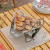 Portable Card Type Barbecue Stove Detachable Barbecue Grill Stainless Steels Camping BBQ Grill Rack Kitchen Accessories