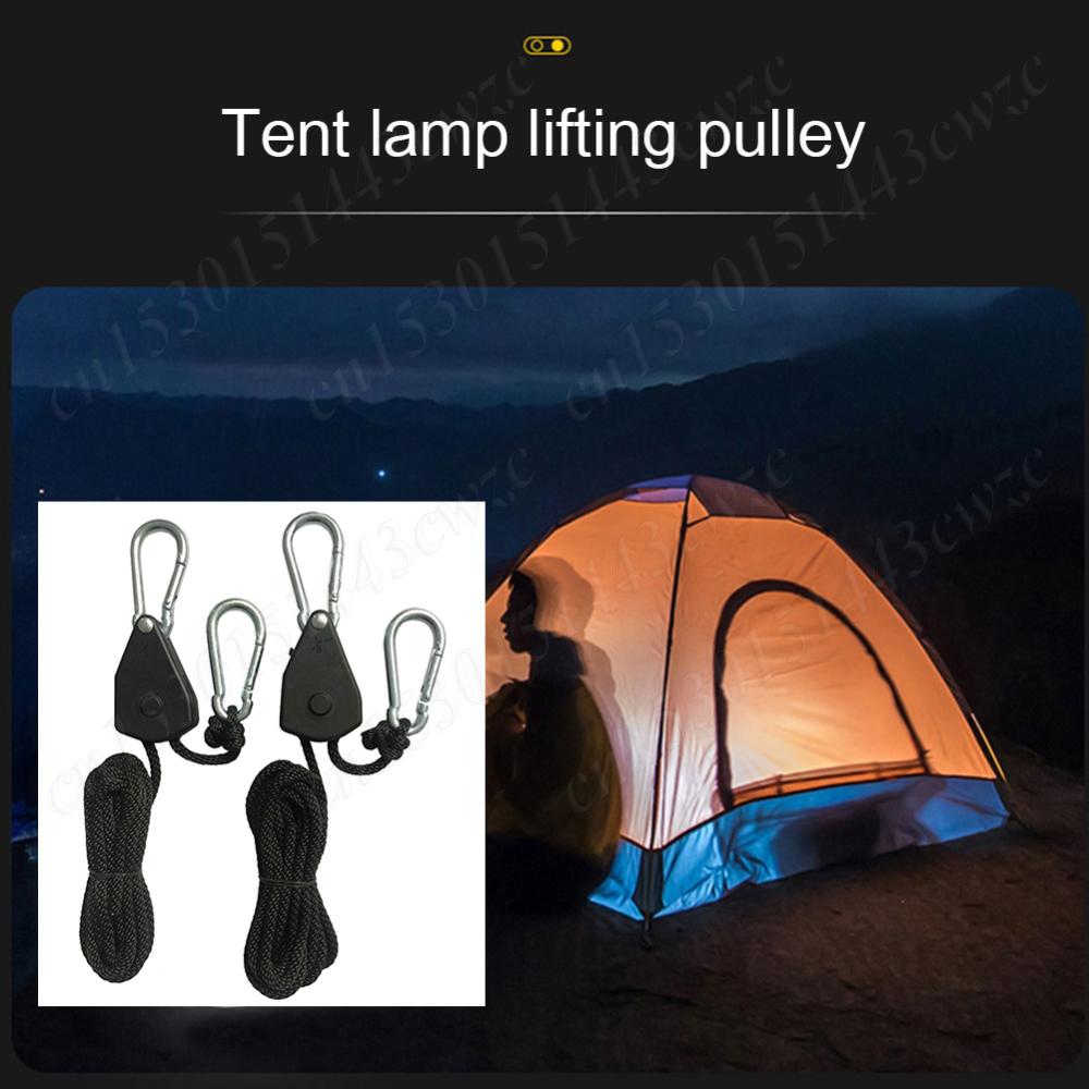 1/2/4/6/8/10/12/14/16pcs Hanger Pulley Ratchets Kayak Rope 1/8 Lift Pulley Rope Pulley 1.6M Lifting Pulley Hook Sky Curtain Tent