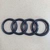 4 Ring carbon fiber ABS Car Hood Front Bonnet Grill Rear Trunk Emblem Logo Badge Sticker Decal For A A3 A4 A5 A6 A7 Q3 Q5 Q7