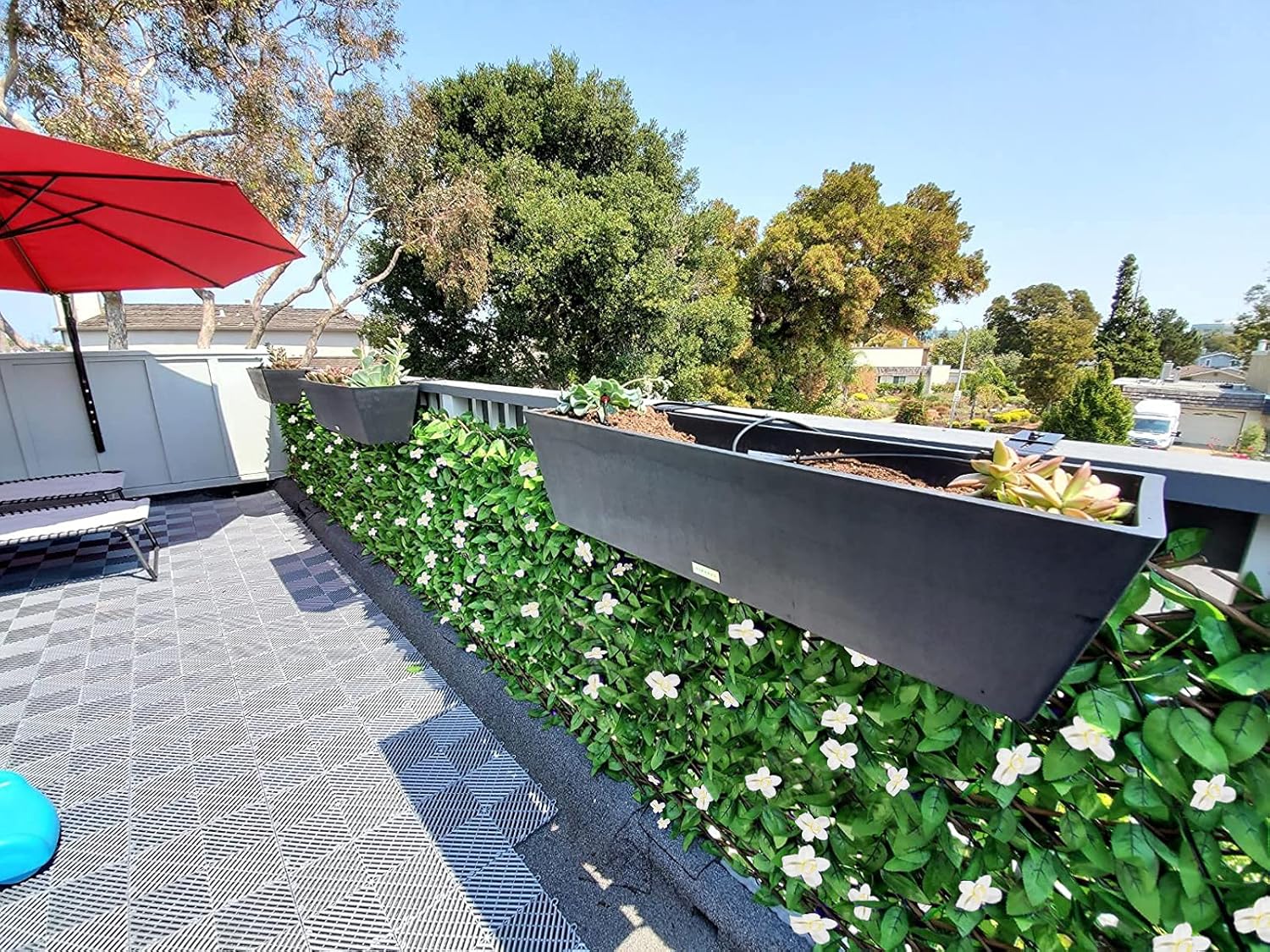 

Fence Privacy Screen for Balcony Patio Outdoor,Decorative Faux Ivy Fencing Panel,Artificial Hedges (Single Side United States