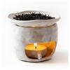 Ceramic Aroma Pot, Crafted with Artisan-Style Powdered Clay and Brushstroke Finish, Made from Heat-Resistant Clay, Suitable for Dry Firing, Candle-Typ