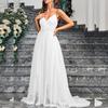 Suspender V-neck new large skirt solid color elegant slim sleeveless wedding dress skirt