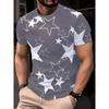Summer Men's Casual Fashion 3D Printed T-shirt Loose Breathable Plus-size Casual Sports Versatile Crew Neck Short-sleeve T-shirt