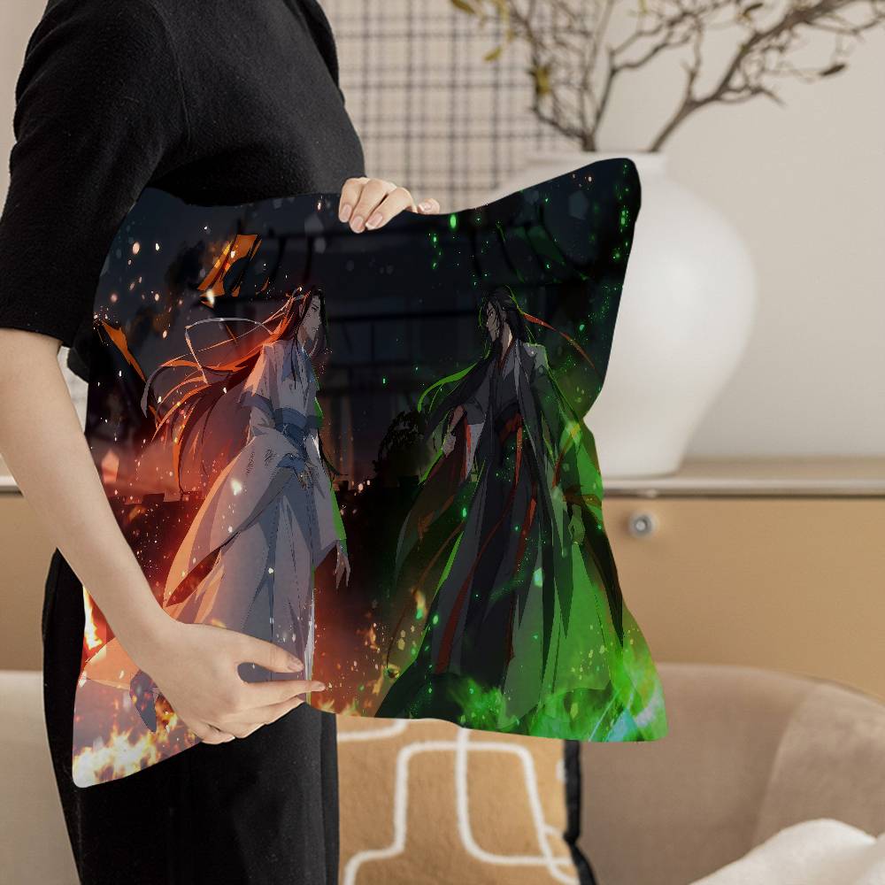 Anime Mo Dao Zu Shi Cushion Cover Car Throw Pillow Case For Sofa Car Christmas Gift 40x40cm 45x45cm