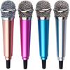 Rose Red Mini Singing Mic Equipment 3.5mm Mini Condenser Karaoke Mic with Stand for Mobile Phone Laptop Notebook