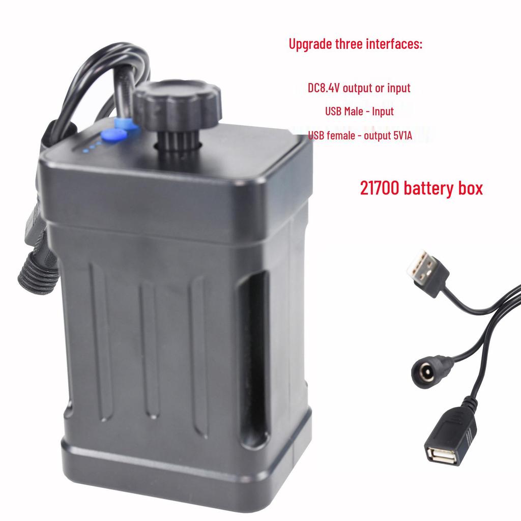6-Slot 18650/21700 Battery Holder for 8.4V/12V Devices - Solder-Free Mobile Charger and Bicycle Light Power Supply