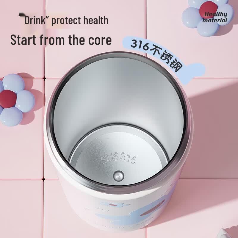 COOKER KING 600ml Kids & Women's Insulated Straw Bottle