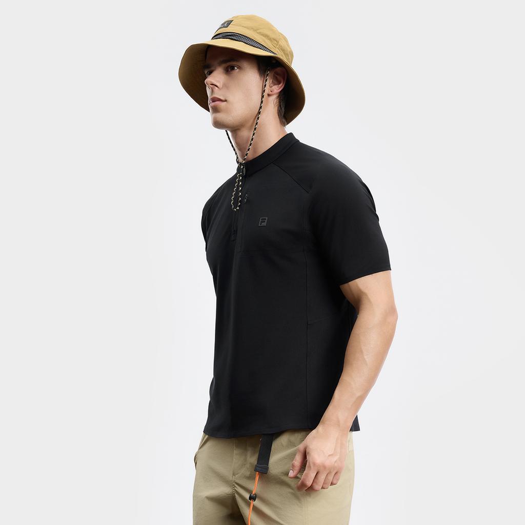 New FILA EXPLORER T Shirt Men's Pitch Black A11M437117FBK