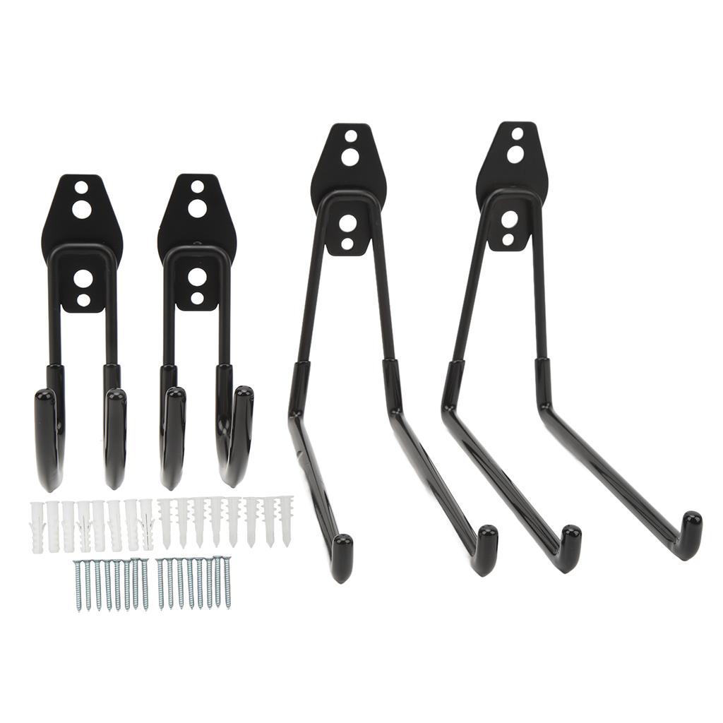 4 Pcs Garage Hook Heavy Duty Strong Bearing Tool Hanger Square and Curved Wall Mounted Hanging