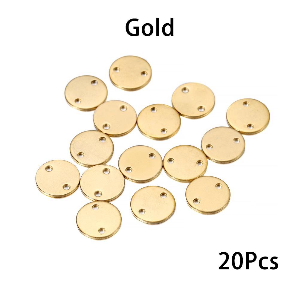 20-50pcs/lot Stainless Steel Square Pendants Charms Handmake For DIY Bracelet Necklace Jewelry Making Supplies Accessories