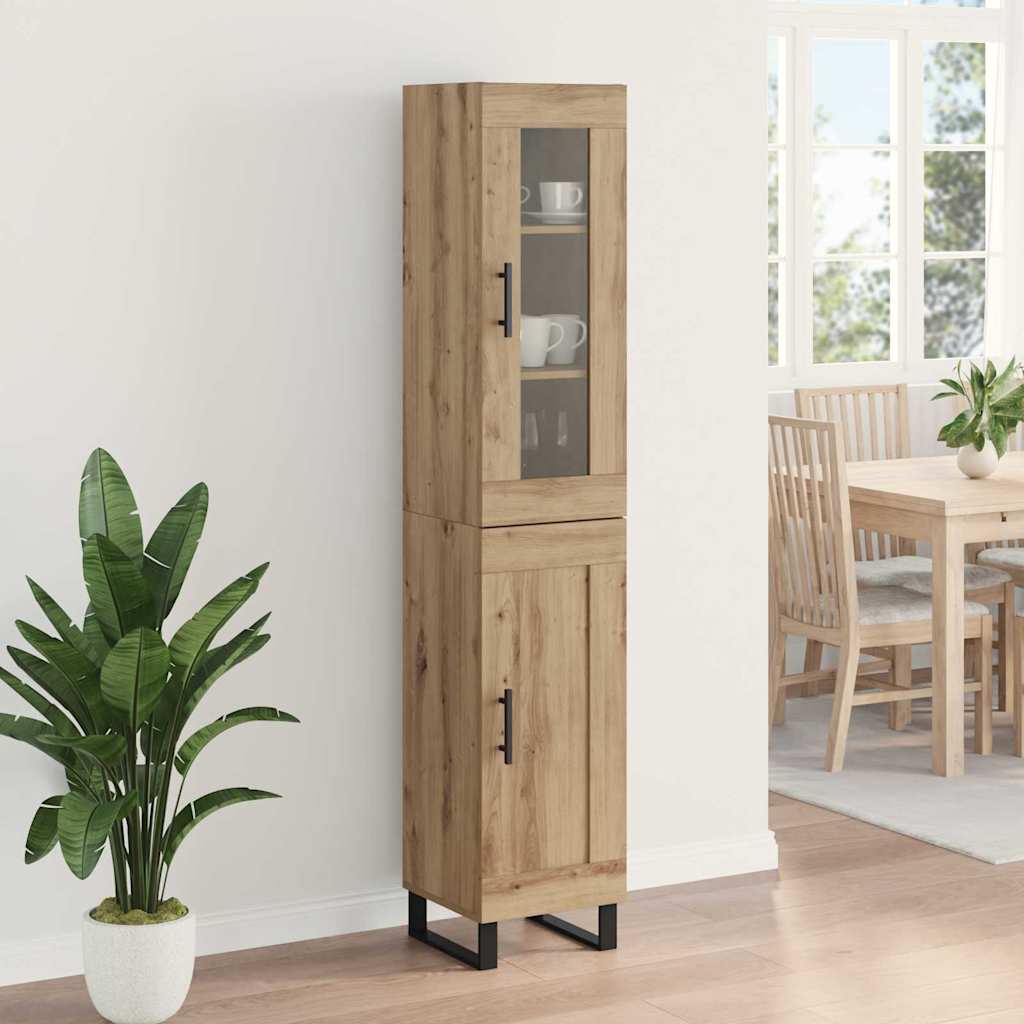 VidaXL Highboard Artisan-Eiche 34,5 x 34 x 180 cm Holzwerkstoff