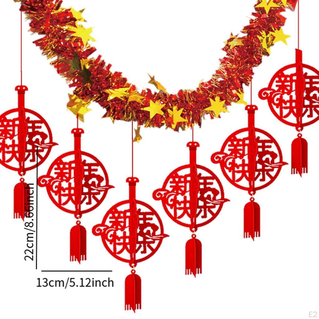 Chinese Year Banner Hanging Garland Lightweight Lunar Decoration Spring Festival