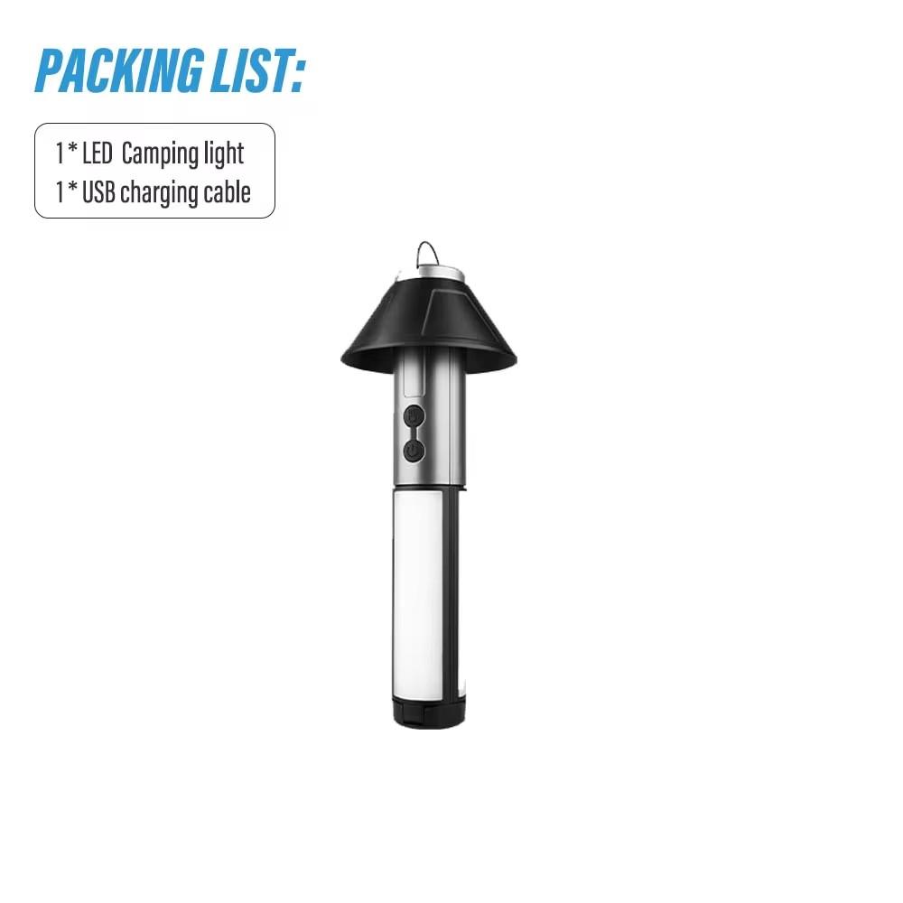Multi-functional Camping Light 2 In 1 USB Rechargeable Camping Lantern\Flashlight with Hook Outdoor Emergency Camping  Lamp