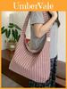 Urban Style Large Capacity Cotton Shoulder Bag With Pouch For Casual Outings