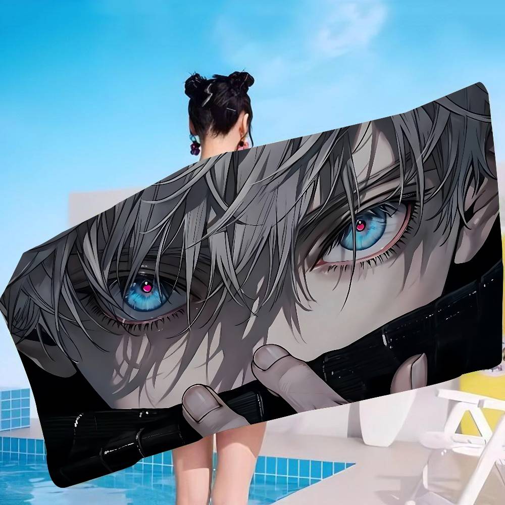 S-Satoru G-Gojo Anime Microfiber Beach Towel Absorbent Quick dry Soft Yoga Swimming Resort Mountain Climbing Towel