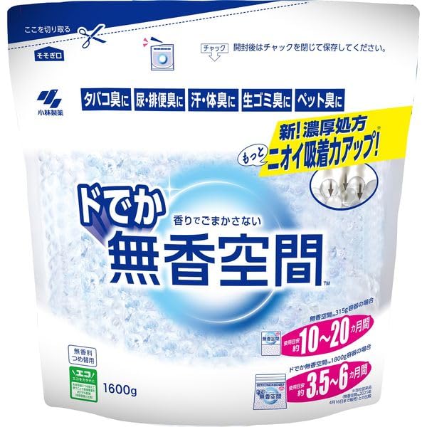 Kobayashi Huge Mukoukan by 1600g Pharmaceutical's Fragrance-Free (Understood Fragrance) Refill,
